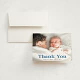 "moderne bébé" - Birth Announcement Thank You Cards in Blueberry by Benita Crandall - Front