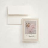 "Serene" - Birth Announcement Thank You Cards in Blush by Jessica Williams - Front