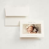 "applique" - Birth Announcement Thank You Cards in Oatmeal by Jennifer Wick - Front