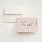 "Preppy Little Bow" - Birth Announcement Thank You Cards in Petal by Leia Matt - Front