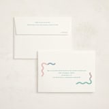 "Wavy Pastel Frame" - Birth Announcement Thank You Cards in Cream by Baumbirdy - FREE Recipient Addressing