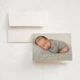 "Baby Bliss" - Birth Announcement Thank You Cards in Cloud by Carolyn MacLaren - Front
