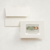 "Simply stated" - Birth Announcement Thank You Cards in Cloud by Owl and Toad - Front