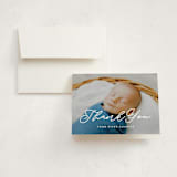 "Swing" - Birth Announcement Thank You Cards in Snow by Lauren Chism - Front
