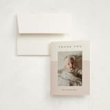 "Cherished" - Birth Announcement Thank You Cards in Peony by Kasia Labocki - Front