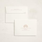 "Mod Rainbow Arch" - Birth Announcement Thank You Cards in Taupe by Ashley Iwafuchi - FREE Recipient Addressing
