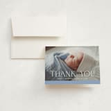 "Announcing Elegance" - Birth Announcement Thank You Cards in Periwinkle by Jessica Corliss - Front