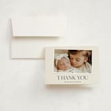 "Petite Introduction" - Birth Announcement Thank You Cards in Cream by Jessica Williams - Front