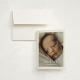 "Rustic" - Birth Announcement Thank You Cards in Chestnut by Ekko Studio - Front