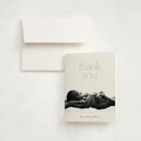 "Grateful" - Birth Announcement Thank You Cards in Stars by Orasie - Front
