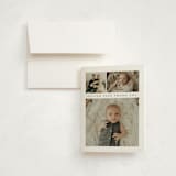 "Too Cute" - Birth Announcement Thank You Cards in Cloud by Heather Schertzer - Front