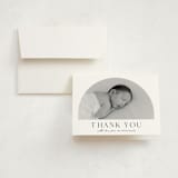"Simply Introducing" - Birth Announcement Thank You Cards in Sugar by Ashley Iwafuchi - Front
