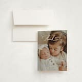 "Sibling intro" - Birth Announcement Thank You Cards in Cotton by Creo Study - Front