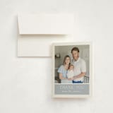 "Color Block" - Birth Announcement Thank You Cards in Bluebell by Vanessa Doyle - Front