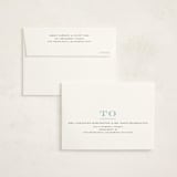 "Stately monogram" - Birth Announcement Thank You Cards in Powder by Stacey Meacham - FREE Recipient Addressing