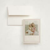 "Sweetest Scallop" - Birth Announcement Thank You Cards in Petal by Emily Betts - Front