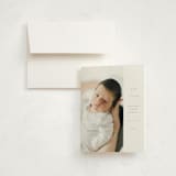 "Tarrytown" - Birth Announcement Thank You Cards in Fawn by Megan Davis - Front
