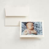 "Basic" - Birth Announcement Thank You Cards in Onyx by Lauren Chism - Front