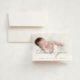 "Marlow" - Birth Announcement Thank You Cards in Graphite by Megan Cash - Front