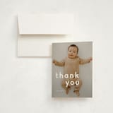 "Modern Name" - Birth Announcement Thank You Cards in Moon by Robin Ott - Front