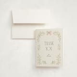 "Sweet Adelaide" - Birth Announcement Thank You Cards in Blush by Paper Raven Co. - Front