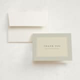 "Pinstripe" - Birth Announcement Thank You Cards in Powder by Ellen Schlegelmilch - Front