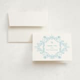 "My Little World Tour" - Birth Announcement Thank You Cards in Cerulean by Paloma Morand Monteil - Front