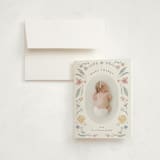 "Le Jardin" - Birth Announcement Thank You Cards in Meadow by Emily Sabol Goss - Front