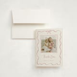 "quirky fun" - Birth Announcement Thank You Cards in Rose by Cass Loh - Front