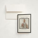 "square" - Birth Announcement Thank You Cards in Charcoal by JoAnn Jinks - Front