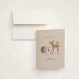 "Little Friends" - Birth Announcement Thank You Cards in Buttercream by Vera Lim - Front