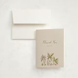 "Hello Safari" - Birth Announcement Thank You Cards in Canopy by Vera Lim - Front