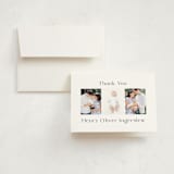 "Bergen" - Birth Announcement Thank You Cards in Fog by Megan Davis - Front