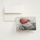 "Signature-esque" - Birth Announcement Thank You Cards in Milk by Lauren Chism - Front