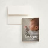 "Morning Coffee" - Birth Announcement Thank You Cards in Cotton by Adelyn T. - Front