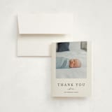 "Dreamer" - Birth Announcement Thank You Cards in Onyx by Pixel and Hank - Front