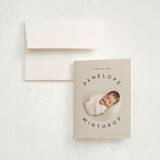 "square birth" - Birth Announcement Thank You Cards in Sand by Lori Wemple - Front