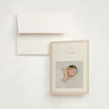 "soft frame" - Birth Announcement Thank You Cards in Peachy by Phrosné Barwood - Front