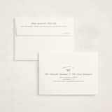 "Bow Frame" - Birth Announcement Thank You Cards in Sage by Robert and Stella - FREE Recipient Addressing
