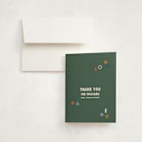 "Geometric" - Birth Announcement Thank You Cards in Forest by Tamara Hilje - Front