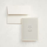 "Love Multiplies" - Birth Announcement Thank You Cards in Dusty Blue by Julie Murray - Front