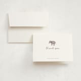 "Baby Safari" - Birth Announcement Thank You Cards in Milk by Gwen Bedat - Front
