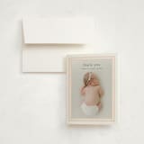 "Scalloped Border" - Birth Announcement Thank You Cards in Baby Blush by Carolyn MacLaren - Front