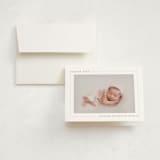 "Simply Serene" - Birth Announcement Thank You Cards in Blush by Lauren Chism - Front
