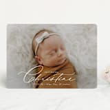 "Sweeping Name" - Birth Announcements in Cloud by Alethea and Ruth - Front