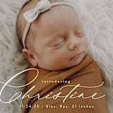 "Sweeping Name" - Birth Announcements in Cloud by Alethea and Ruth - Detail