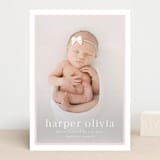 "Portraiture" - Birth Announcements in Rose by Alexandra Cohn - Front