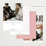 "Portraiture" - Birth Announcements in Rose by Alexandra Cohn - Back of Card Options