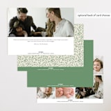 "bunnies and flowers" - Birth Announcements in Sage by Anastasia Makarova - Back of Card Options