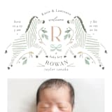 "Hearts and Stripes" - Birth Announcements in Seafoam by Griffinbell Paper Co. - Detail